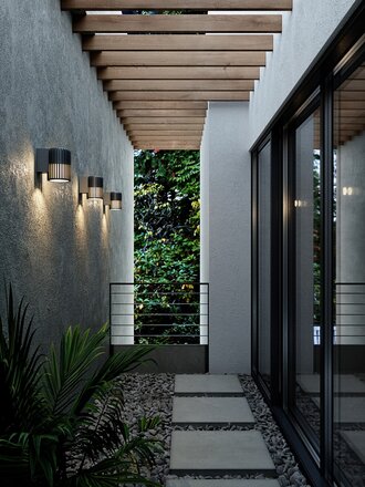 NORDLUX Aludra venkovní nástěnné svítidlo černá 2118011203