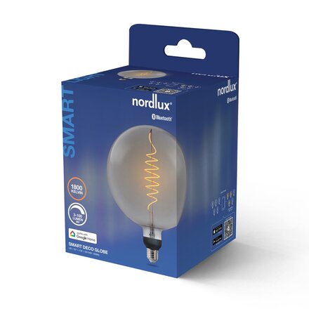 NORDLUX Smart E27 G200 Deco 1800K LED žárovka kouřová 2280032747
