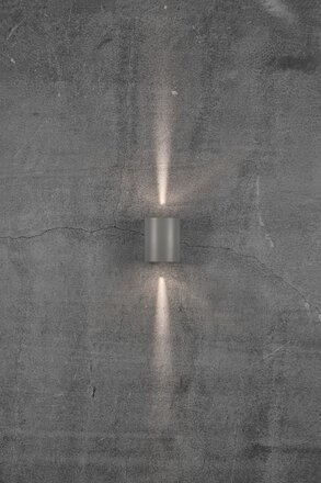 NORDLUX venkovní nástěnné svítidlo Canto 2 2x6W LED šedá čirá 49701010