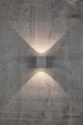 NORDLUX venkovní nástěnné svítidlo Canto Kubi 2 2x6W LED šedá čirá 49711010