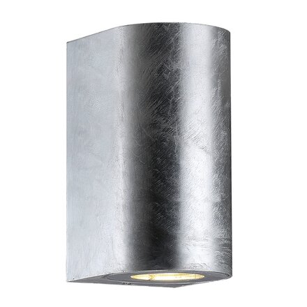 NORDLUX venkovní nástěnné svítidlo Canto Maxi 2 2x28W GU10 galvanizovaná ocel čirá 49721031