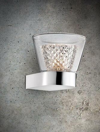 NOVA LUCE nástěnné svítidlo BOCCALE chromovaný hliník čiré sklo G9 1x5W IP20 vč. žárovky 1300301302