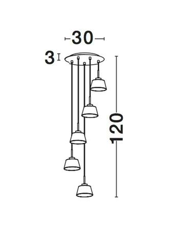 NOVA LUCE závěsné svítidlo BOCCALE chromovaný hliník čiré sklo G9 5x5W 230V IP20 vč. žárovky 1300301305