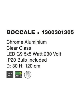 NOVA LUCE závěsné svítidlo BOCCALE chromovaný hliník čiré sklo G9 5x5W 230V IP20 vč. žárovky 1300301305