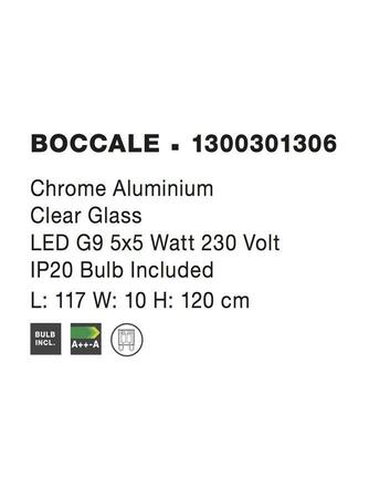 NOVA LUCE závěsné svítidlo BOCCALE chromovaný hliník čiré sklo G9 5x5W IP20 vč. žárovky 1300301306