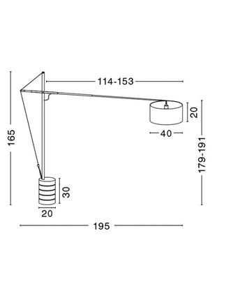Nova Luce Nadčasová stojací lampa Traccia s extra dlouhým ramenem - 1 x 40 W, černá NV 41455401