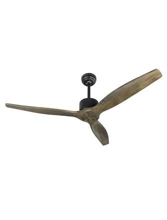 NOVA LUCE stropní ventilátor VENTO tělo z oceli černá a dřevěné listy 5231301