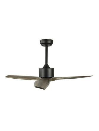 NOVA LUCE stropní ventilátor VENTO tělo z oceli černá a dřevěné listy 5231301