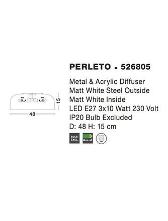 Nova Luce Stylové přisazené stropní svítidlo Perleto - 3 x 10 W, pr. 480 mm, matná bílá NV 526805