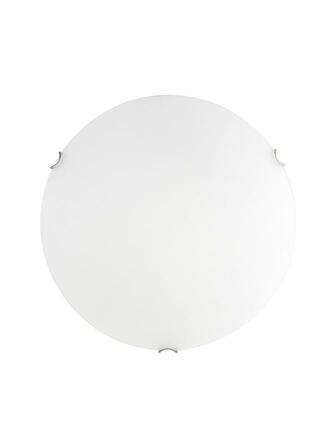 NOVA LUCE stropní svítidlo ANCO matné bílé sklo chromovaný kov E27 1x12 W 600401