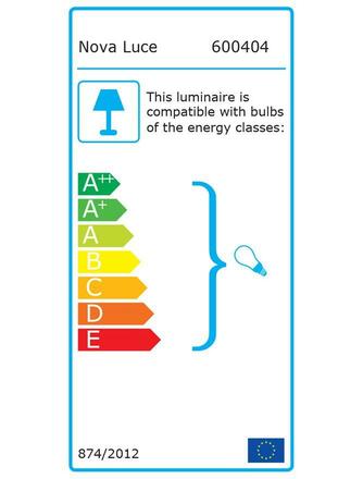 NOVA LUCE nástěnné svítidlo QUALE matné bílé sklo chromovaný kov E27 1x12W 600404