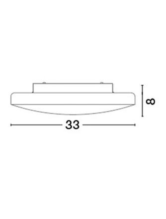 Nova Luce Klasické koupelnové stropní svítidlo Ivi z bílého opálového skla - 2 x 60 W, pr. 330 x 80 mm NV 6100522