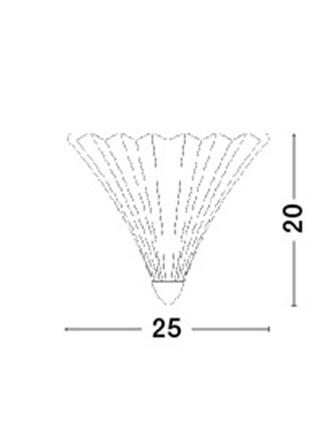 NOVA LUCE nástěnné svítidlo GUSCIO chromovaný kov a jantarové sklo E14 1x5W 230V IP20 bez žárovky 6101602