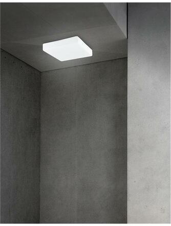 Nova Luce Elegantní koupelnové stropní svítidlo Cube z bílého opálového skla - 1 x 40 W, 205 x 205 x 70 mm NV 6110041
