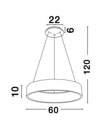 NOVA LUCE závěsné svítidlo RANDO šedý hliník a akryl LED 42W 230V 4000K IP20 6167204