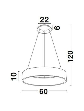 NOVA LUCE závěsné svítidlo RANDO matný bílý hliník a akryl LED 42W 230V 3000K IP20 6167205