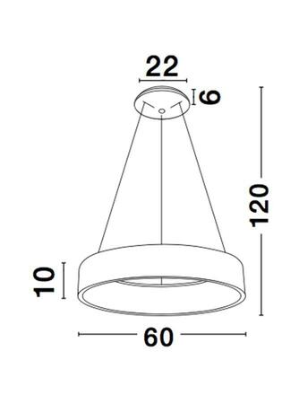 NOVA LUCE závěsné svítidlo RANDO kávově hnědý hliník a akryl LED 42W 230V 3000K IP20 6167209