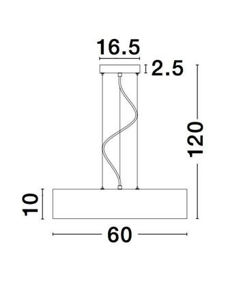 NOVA LUCE závěsné svítidlo RODA šedý hliník akrylový difuzor LED 46W 230V 3000K IP20 616804