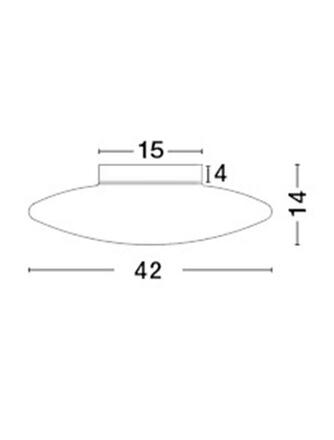 Nova Luce Elegantní stropní svítidlo Pressione v kombinaci chromu a opálového skla - 3 x 60 W, pr. 420 mm NV 620441