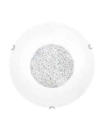 NOVA LUCE stropní svítidlo ERA bílé sklo a křišťál chromovaný kov E27 3x12W 6311803