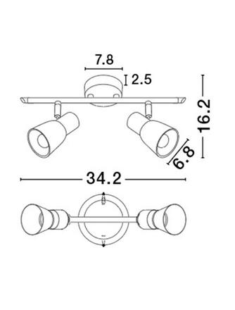 NOVA LUCE bodové svítidlo PUBLICO opálové sklo nikl satén kov E14 2x5W IP20 bez žárovky 667002