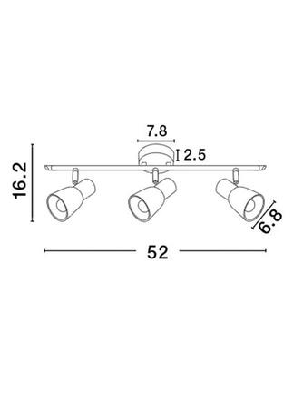 NOVA LUCE bodové svítidlo PUBLICO opálové sklo nikl satén kov E14 3x5W IP20 bez žárovky 667003