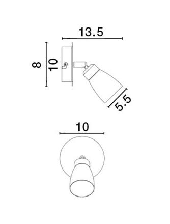 NOVA LUCE bodové svítidlo CONO bílý hliník GU10 1x10W 230V IP20 bez žárovky 668001