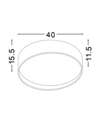 Nova Luce Kruhové stropní LED svítidlo Fano s kovovým rámečkem - 26 W LED, 1560 lm, pr. 400 x 155 mm NV 71045001