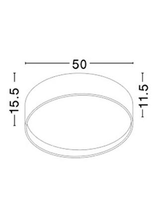 Nova Luce Kruhové stropní LED svítidlo Fano s kovovým rámečkem - 34 W LED, 2040 lm, pr. 500 x 155 mm NV 71045002