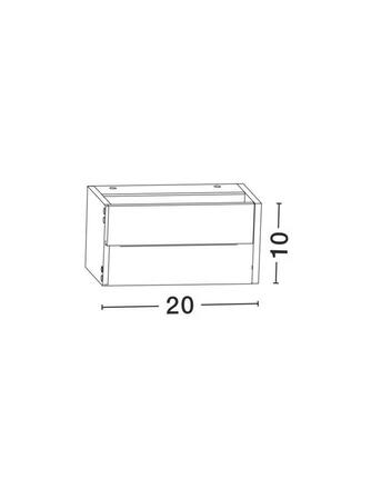 NOVA LUCE venkovní nástěnné svítidlo TWIN tmavě šedý hliník akrylový difuzor LED 2x5W 3000K 220-240V rotační 0-90st. IP54 713122