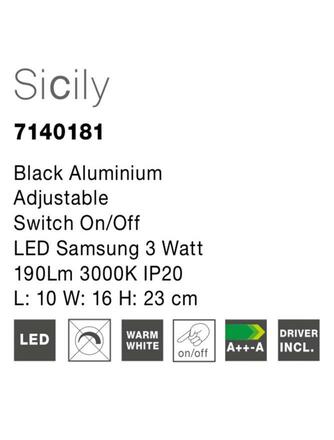 Nova Luce Nástěnná LED lampička Sicily s nastavitelným spotem NV 7140181