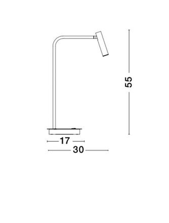 Nova Luce Moderní stolní LED lampa Sicily s nastavitelným spotem NV 7140182