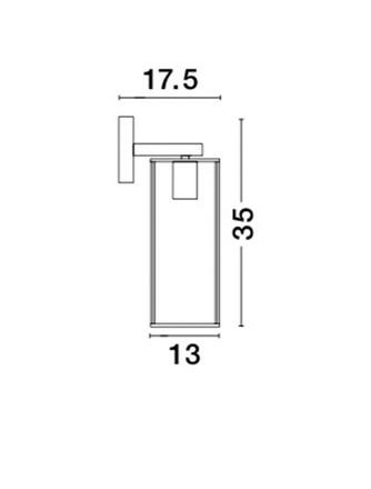 NOVA LUCE nástěnné svítidlo FLAVIO antický kov mosaz čiré sklo E27 1x12W 230V IP20 bez žárovky 7152604