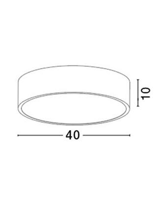 Nova Luce Moderní stropní LED svítidlo Roda ve dvou barevných úpravách - pr. 400 x 100 mm, 30 W, 3000 K, šedá NV 7165202