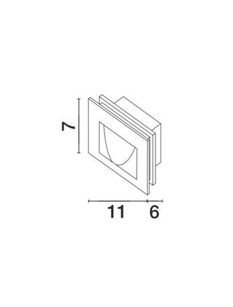 NOVA LUCE venkovní zapuštěné svítidlo do zdi KRYPTON tmavě šedý hliník LED 3W 3000K 220-240V 15st. IP54 726401