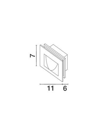 NOVA LUCE venkovní zapuštěné svítidlo do zdi KRYPTON bílý hliník LED 3W 3000K 220-240V 15st. IP54 726402