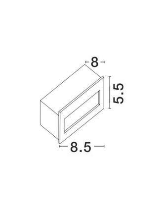 Nova Luce Vestavné venkovní svítidlo KRYPTON - 1,5 W, 145 lm, 55x80x85 mm, bílá NV 726403