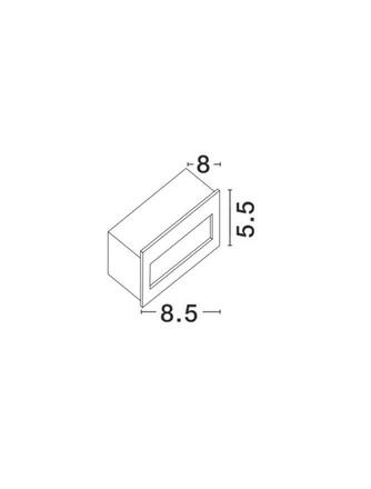 Nova Luce Vestavné venkovní svítidlo KRYPTON - 1,5 W, 145 lm, 55x80x85 mm, šedá NV 726404