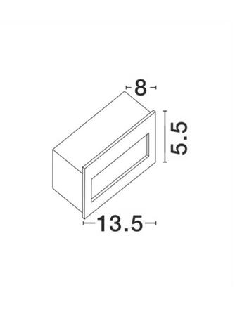 Nova Luce Vestavné venkovní svítidlo KRYPTON - 3 W, 270 lm, 55x80x135 mm, bílá NV 726405