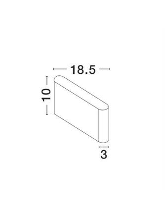 NOVA LUCE venkovní nástěnné svítidlo SOHO tmavě šedý hliník skleněný difuzor LED 2x5W 3000K 220-240V 2x60st. IP54 světlo nahoru a dolů 740404