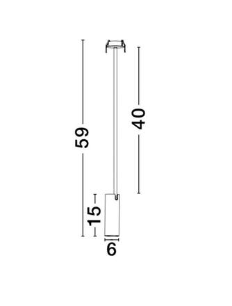 Nova Luce Vestavné výklopné svítidlo Brando - max. 10 W, GU10, pr. 60 x 590 mm, bílá NV 7409601