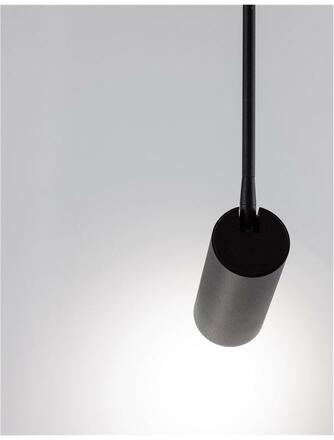 Nova Luce Vestavné výklopné svítidlo Brando - max. 10 W, GU10, pr. 60 x 850 mm, černá NV 7409604