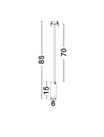 Nova Luce Vestavné výklopné svítidlo Brando - max. 10 W, GU10, pr. 60 x 850 mm, černá NV 7409604