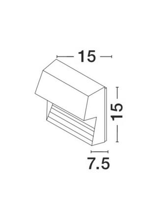 NOVA LUCE venkovní nástěnné svítidlo KRYPTON tmavě šedý hliník LED 6W 3000K 220-240V 32st. IP54 752250