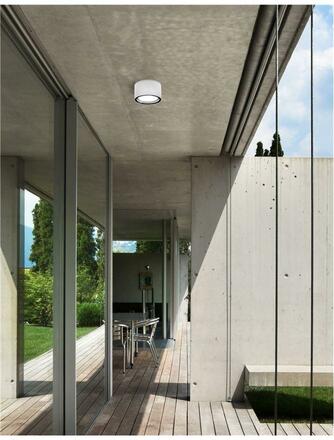 NOVA LUCE venkovní stropní svítidlo FOCUS bílý hliník skleněný difuzor LED GX53 7W 3000K 220-240V 77st. IP54 752462