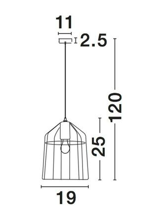 NOVA LUCE závěsné svítidlo PEPPINO matná měď černý a bílý kabel E27 1x12W 7605179