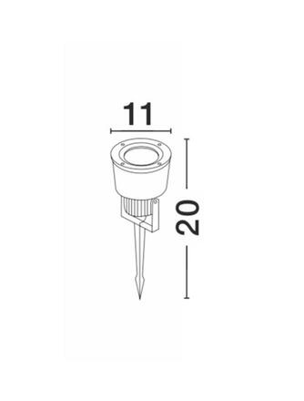 NOVA LUCE venkovní svítidlo s bodcem INSIDE tmavě šedý hliník a sklo GU10 1x7W 220-240V IP54 bez žárovky 767801