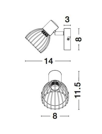 NOVA LUCE bodové svítidlo FIUMICINO matný černý kov E14 1x5W 230V IP20 bez žárovky 770010