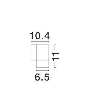 NOVA LUCE venkovní nástěnné svítidlo NODUS tmavě šedý hliník skleněný difuzor GU10 1x7W 220-240V IP54 bez žárovky světlo dolů 773221