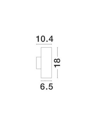 NOVA LUCE venkovní nástěnné svítidlo NODUS antický hnědý hliník skleněný difuzor GU10 2x7W 220-240V IP54 bez žárovky světlo nahoru a dolů 773224